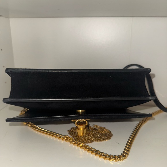 Authentic Special Edition Yves Saint Laurent Suede Shoulder Bag W/ Gold Hardware - Picture 5 of 7